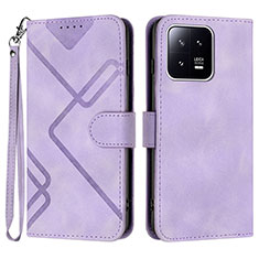 Handytasche Stand Schutzhülle Flip Leder Hülle YX2 für Xiaomi Mi 13 5G Violett