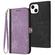 Handytasche Stand Schutzhülle Flip Leder Hülle YX3 für Apple iPhone 14 Plus Violett