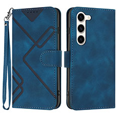 Handytasche Stand Schutzhülle Flip Leder Hülle YX3 für Samsung Galaxy S22 Plus 5G Blau
