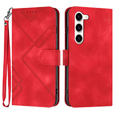 Handytasche Stand Schutzhülle Flip Leder Hülle YX3 für Samsung Galaxy S23 Plus 5G Rot