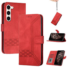 Handytasche Stand Schutzhülle Flip Leder Hülle YX4 für Samsung Galaxy S22 Plus 5G Rot