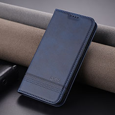 Handytasche Stand Schutzhülle Flip Leder Hülle YZ1 für Apple iPhone 14 Pro Blau