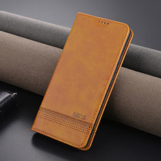 Handytasche Stand Schutzhülle Flip Leder Hülle YZ1 für Xiaomi Redmi Note 13 Pro 5G Hellbraun