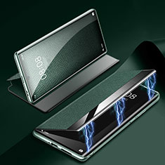 Handytasche Stand Schutzhülle Flip Leder Hülle Z01 für Huawei P60 Grün