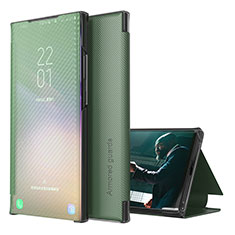Handytasche Stand Schutzhülle Flip Leder Hülle ZL1 für Samsung Galaxy A21s Grün