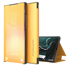 Handytasche Stand Schutzhülle Flip Leder Hülle ZL1 für Samsung Galaxy A42 5G Gelb