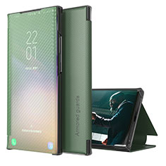 Handytasche Stand Schutzhülle Flip Leder Hülle ZL1 für Samsung Galaxy A42 5G Grün