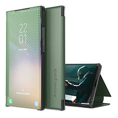 Handytasche Stand Schutzhülle Flip Leder Hülle ZL1 für Samsung Galaxy A50 Grün