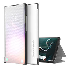 Handytasche Stand Schutzhülle Flip Leder Hülle ZL1 für Samsung Galaxy A51 5G Silber