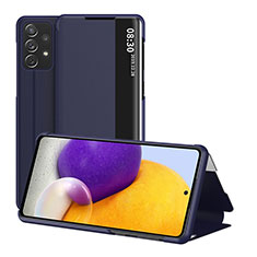 Handytasche Stand Schutzhülle Flip Leder Hülle ZL1 für Samsung Galaxy A72 4G Blau