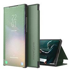 Handytasche Stand Schutzhülle Flip Leder Hülle ZL1 für Samsung Galaxy F12 Grün