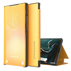 Handytasche Stand Schutzhülle Flip Leder Hülle ZL1 für Samsung Galaxy F62 5G Gelb