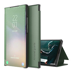 Handytasche Stand Schutzhülle Flip Leder Hülle ZL1 für Samsung Galaxy F62 5G Grün