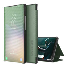 Handytasche Stand Schutzhülle Flip Leder Hülle ZL1 für Samsung Galaxy M21s Grün