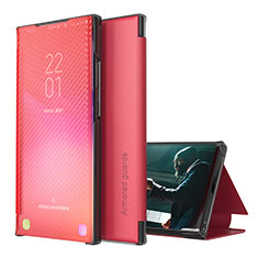 Handytasche Stand Schutzhülle Flip Leder Hülle ZL1 für Samsung Galaxy M21s Rot