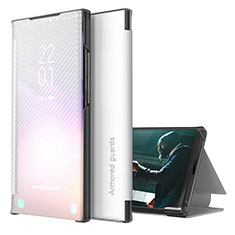 Handytasche Stand Schutzhülle Flip Leder Hülle ZL1 für Samsung Galaxy Note 20 Ultra 5G Silber