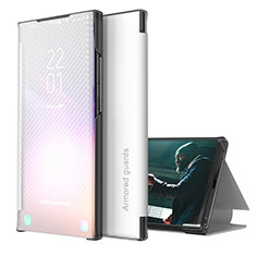 Handytasche Stand Schutzhülle Flip Leder Hülle ZL1 für Samsung Galaxy S20 5G Silber