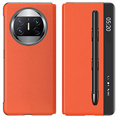 Handytasche Stand Schutzhülle Flip Leder Hülle ZL4 für Huawei Mate X3 Orange