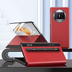 Handytasche Stand Schutzhülle Flip Leder Hülle ZL5 für Huawei Mate X3 Rot