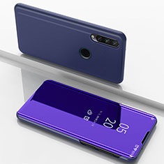 Handytasche Stand Schutzhülle Flip Leder Rahmen Spiegel Tasche für Huawei Enjoy 10 Plus Violett