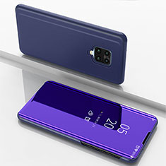 Handytasche Stand Schutzhülle Flip Leder Rahmen Spiegel Tasche für Xiaomi Poco M2 Pro Violett