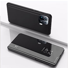Handytasche Stand Schutzhülle Flip Leder Rahmen Spiegel Tasche L04 für Xiaomi Mi 11 Pro 5G Schwarz