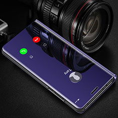 Handytasche Stand Schutzhülle Flip Leder Rahmen Spiegel Tasche M01 für Samsung Galaxy S10e Violett