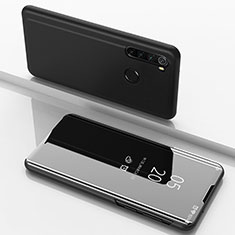 Handytasche Stand Schutzhülle Flip Leder Rahmen Spiegel Tasche M01 für Xiaomi Redmi Note 8T Schwarz