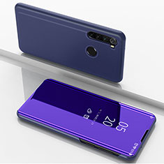 Handytasche Stand Schutzhülle Flip Leder Rahmen Spiegel Tasche M01 für Xiaomi Redmi Note 8T Violett