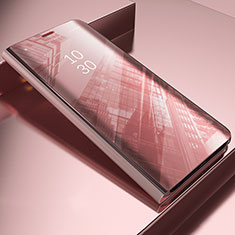 Handytasche Stand Schutzhülle Flip Leder Rahmen Spiegel Tasche M04 für Xiaomi Mi 11 5G Rosegold