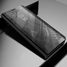 Handytasche Stand Schutzhülle Flip Leder Rahmen Spiegel Tasche M04 für Xiaomi Mi 11 Lite 5G Schwarz