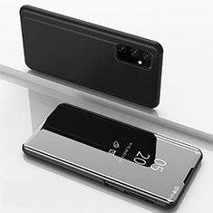 Handytasche Stand Schutzhülle Flip Leder Rahmen Spiegel Tasche ZL1 für Samsung Galaxy A05s Schwarz
