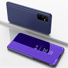 Handytasche Stand Schutzhülle Flip Leder Rahmen Spiegel Tasche ZL1 für Samsung Galaxy A05s Violett