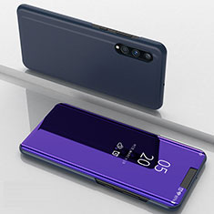 Handytasche Stand Schutzhülle Flip Leder Rahmen Spiegel Tasche ZL1 für Samsung Galaxy A70 Violett