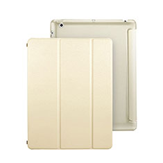 Handytasche Stand Schutzhülle Leder für Apple iPad 2 Gold