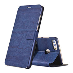 Handytasche Stand Schutzhülle Leder für Huawei Enjoy 8 Plus Blau