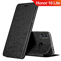 Handytasche Stand Schutzhülle Leder für Huawei Honor 10 Lite Schwarz
