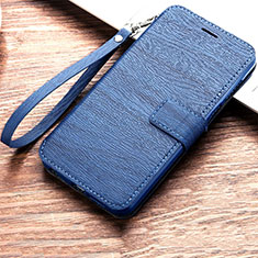 Handytasche Stand Schutzhülle Leder für Huawei Y6s Blau