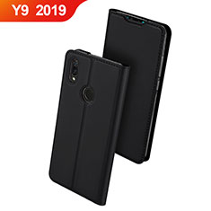 Handytasche Stand Schutzhülle Leder für Huawei Y9 (2019) Schwarz