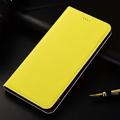 Handytasche Stand Schutzhülle Leder für Samsung Galaxy A6s Gelb