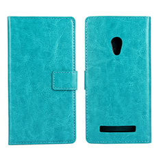 Handytasche Stand Schutzhülle Leder Hülle für Asus Zenfone 5 Cyan