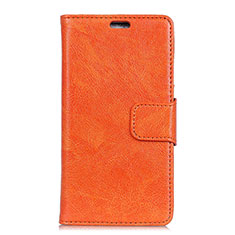 Handytasche Stand Schutzhülle Leder Hülle für HTC U11 Life Orange