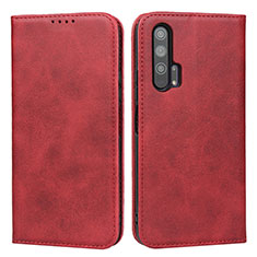 Handytasche Stand Schutzhülle Leder Hülle für Huawei Honor 20 Pro Rot