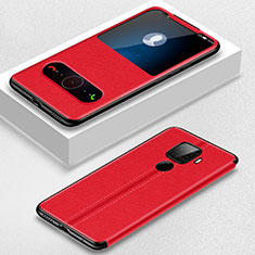 Handytasche Stand Schutzhülle Leder Hülle für Huawei Nova 5z Rot
