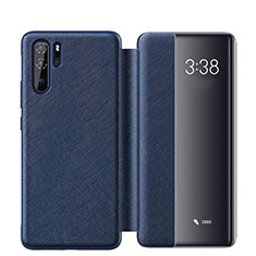 Handytasche Stand Schutzhülle Leder Hülle für Huawei P30 Pro Blau