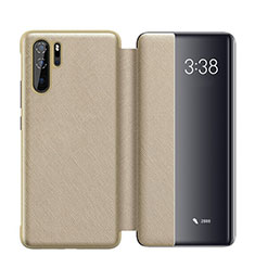 Handytasche Stand Schutzhülle Leder Hülle für Huawei P30 Pro Gold