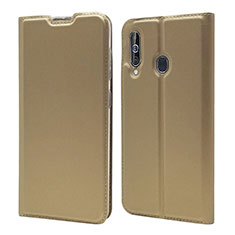 Handytasche Stand Schutzhülle Leder Hülle für Samsung Galaxy A60 Gold
