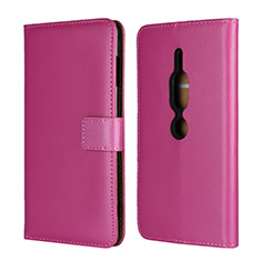 Handytasche Stand Schutzhülle Leder Hülle für Sony Xperia XZ2 Premium Pink