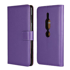 Handytasche Stand Schutzhülle Leder Hülle für Sony Xperia XZ2 Premium Violett