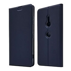 Handytasche Stand Schutzhülle Leder Hülle für Sony Xperia XZ3 Blau